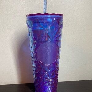 Starbucks Iridescent Geometric Purple Tumbler